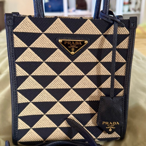 Prada Symbole embroidered fabric mini bag - Picture 5 of 9